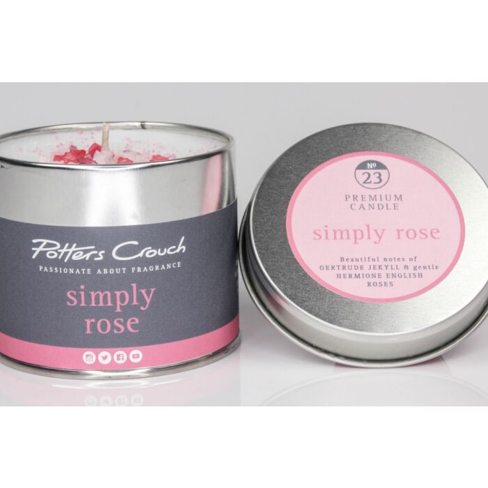 Potters Crouch - Candle Tin - Simply Rose-1